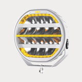 OZZ XR3 P9" Arctic Edition LED Driving Light – 15,000 Lumen with White & Amber Position Light & R65 Warning Light, White Housing, 9–36V
