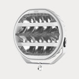 OZZ XR3 P9" Arctic Edition LED Driving Light – 15,000 Lumen with White & Amber Position Light & R65 Warning Light, White Housing, 9–36V