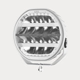 OZZ XR3 P9" Arctic Edition LED Driving Light – 15,000 Lumen with White & Amber Position Light & R65 Warning Light, White Housing, 9–36V