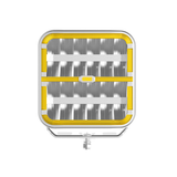 OZZ SQR 9" White Square LED Driving Light with White/Amber Position Lights – 21,000 Lumens, 950m Range, ECE R149, 9–36V