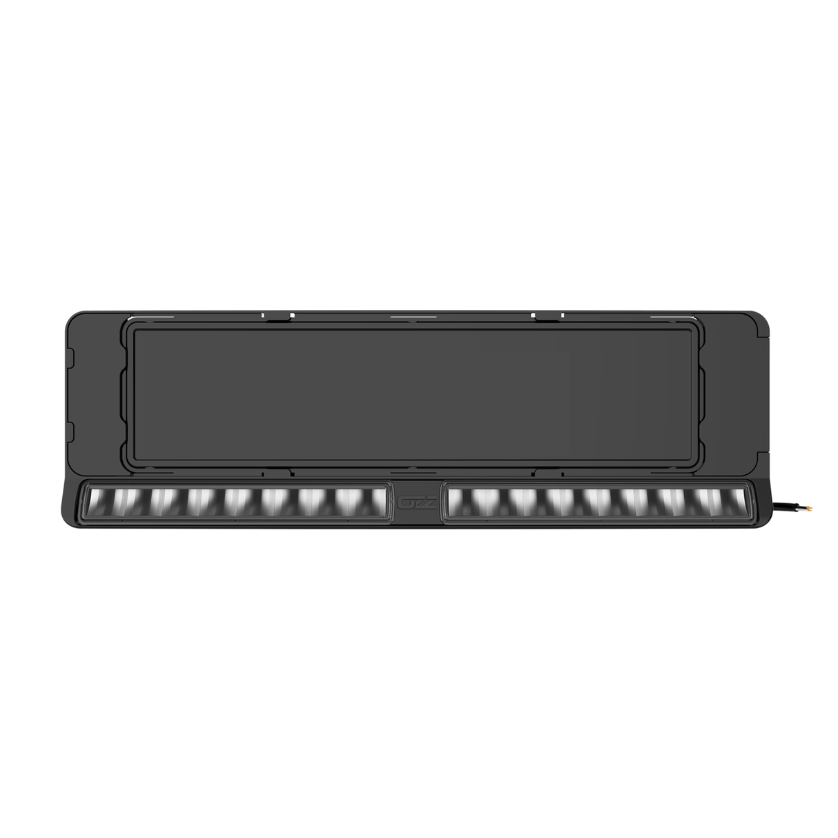 OZZ DLP1 LED Licence Plate Holder with Integrated Driving Light Bar – 9,600 Lumen, Black, 10–32V