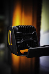 OZZ SQR 5" LED Work Light – Flood Beam with R65 Class 2 Warning Light, 12–24V