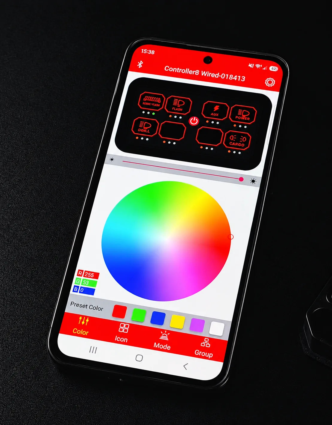 TRALERT® 4-PAD LED Lighting Switch Panel with Smartphone App Control – 4-Button, 12/24V, ECE R10