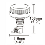 Truck LED ECE R65 LED Low Profile Flashing Beacon Amber - Flexi DIN