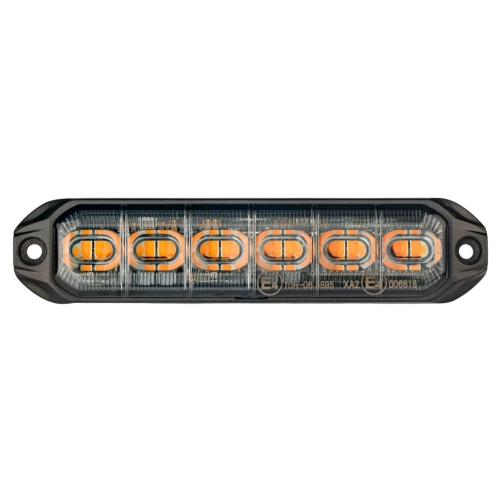 LAP BLED6 Ultra-Slim LED Amber Warning Light – 6 LED, ECE R65 Class II, 12/24V, IP69K