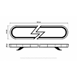 Truck LED ECE R65 Compact Strobe Warning LED Lightbar Amber Magnetic Mount - 560mm
