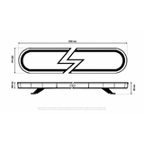 Truck LED ECE R65 Compact Strobe Warning LED Lightbar Amber - 1200mm