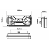 Truck LED X RANGE Rear Multi Function Trailer Combination Lamp - 12/24V