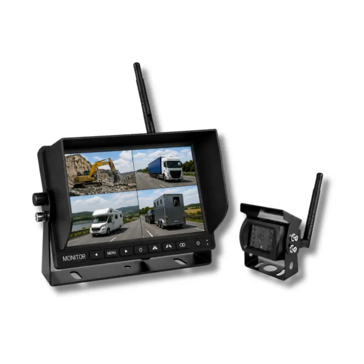 7" Heavy Duty Wireless Reversing Camera Kit – HD 1080p Camera, 200m Range, IP69K, 12–24V