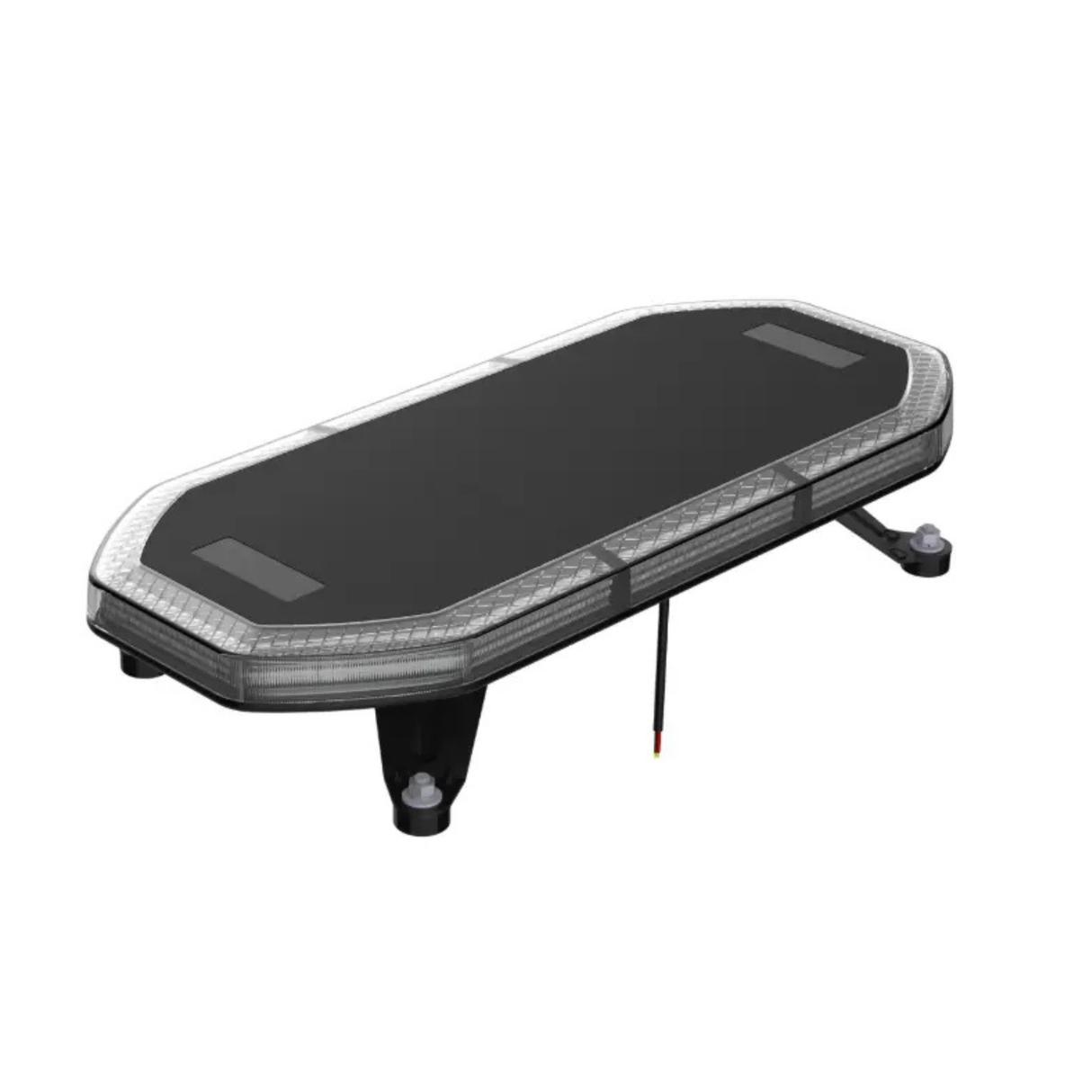 APEX Black Top 600mm Low Profile LED Lightbar – ECE R65 Chapter 8 Amber Warning Beacon, 10–30V