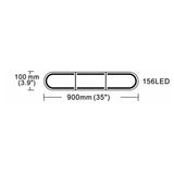 Essentials Clear Top LED Warning Lightbar 900mm – Low Profile ECE R65 Class 2 Amber Beacon, 10–24V