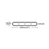 Essentials Clear Top LED Warning Lightbar 1500mm – Low Profile ECE R65 Class 2 Amber Beacon, 10–24V