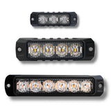 Amber LED Strobe Warning Light Head – 3, 4 or 6 LED, ECE R65 Class 2, 12/24V, IP69K