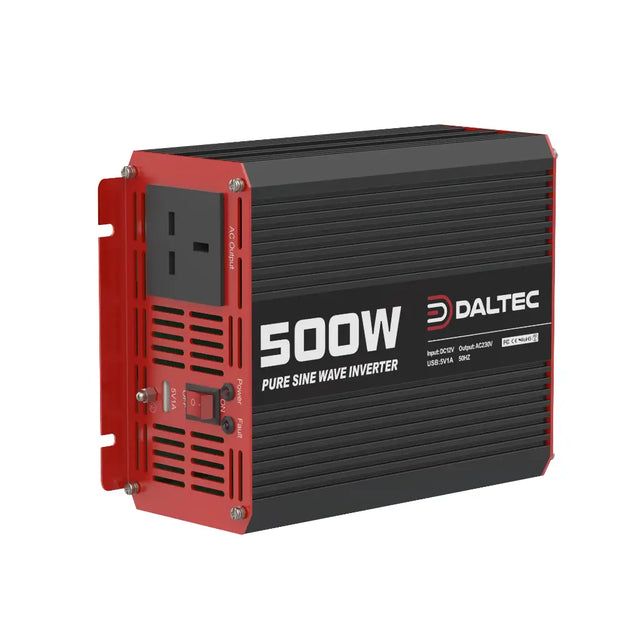 12V 500W pure sine wave DC to AC power inverter for commercial vehicles, vans and mobile workshops