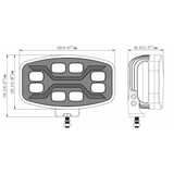 Truck LED X RANGE LED Driving Lamp with Position and Strobe Lamp - Oval