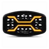 Truck LED X Range 3-in-1 Oval Driving Lamp – White Position Light & R65 Amber Warning Strobe, 12–24V
