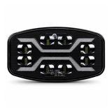 Truck LED X Range 3-in-1 Oval Driving Lamp – White Position Light & R65 Amber Warning Strobe, 12–24V