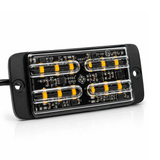 Ultra Slim 12 LED R65 Surface Mount Warning Light – Amber LED Strobe Module 12/24V