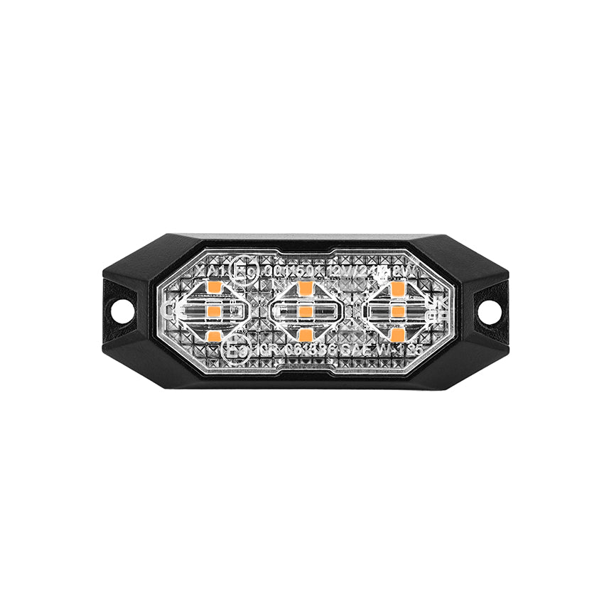 AXIS™ LED Warning Module – R65 Surface Mount Directional Strobe, 12–24V - Amber