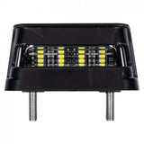 Truck LED 12/24V license plate lamp with integrated side marker and reflector, ECE R4/R10 approved, 0.6W, 300mm cable