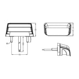 Truck LED 12/24V LED License Number Plate Lamp