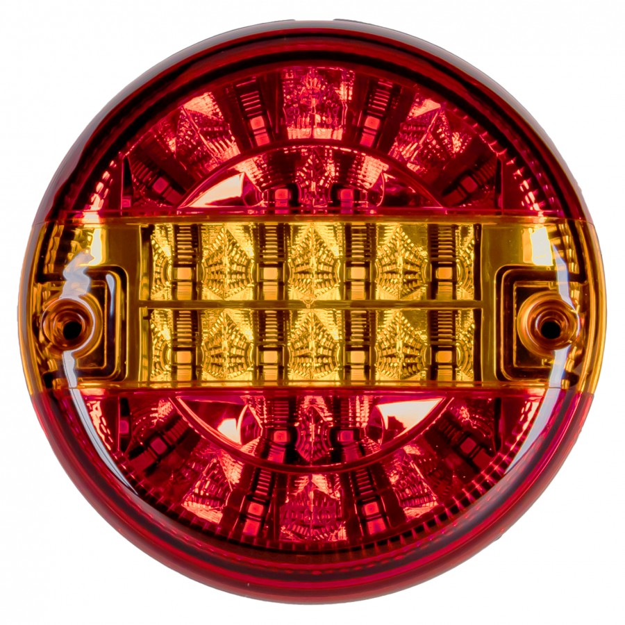 Truck LED 'Hamburger' LED Slim Line Rear Round Stop & Tail Lamp (9-33V)