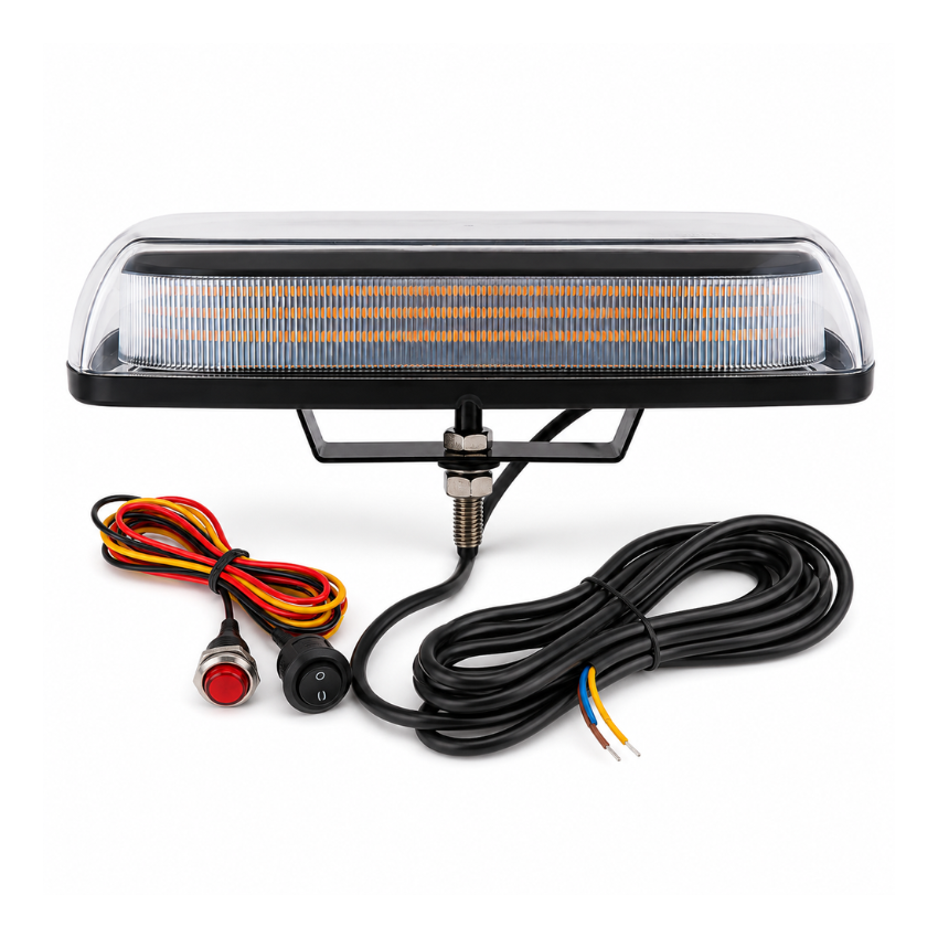 Reliance 290mm LED Mini Lightbar – R65 Amber Warning Beacon, Single Bolt Mount, 12–24V
