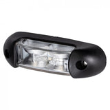 Truck LED Universal Compact Low-Profile 3-in-1 marker lamp with clear lens in black housing.