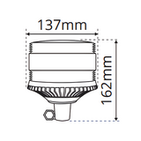 LAP LFB DIN Mount LED Fresnel Beacon – ECE R65, 12/24V, IP69K