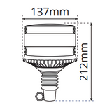 LAP LFB Flexi DIN LED Fresnel Beacon – ECE R65, 12/24V, IP69K