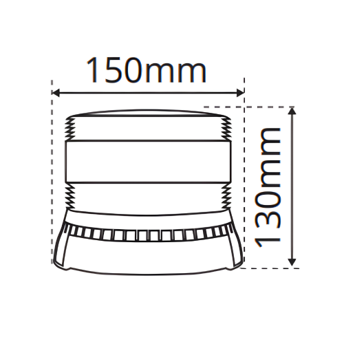 LAP LFB Three Bolt LED Fresnel Beacon – ECE R65, 12/24V, IP69K