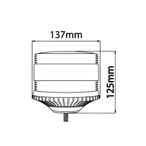 LAP LFB Single Bolt LED Fresnel Beacon – ECE R65, 12/24V, IP69K