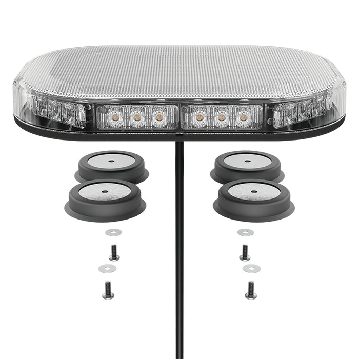 LED Autolamps MLB 246 Mini R65 Approved Compact LED Lightbar (Clear Lens) - Magnetic Mount