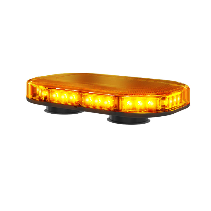 LED Autolamps MLB 246 Mini R65 Approved Compact LED Lightbar (Amber Lens) - Magnetic Mount