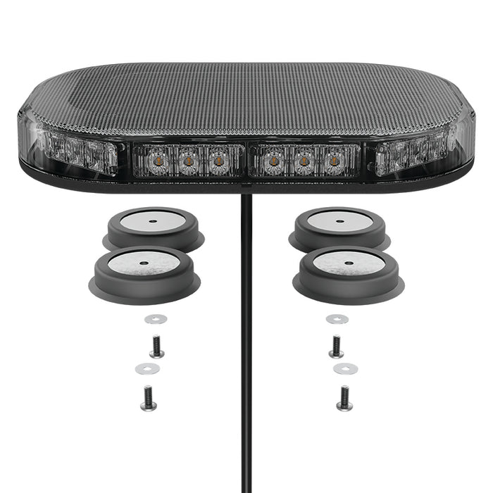 LED Autolamps MLB 246 Mini R65 Approved Compact LED Lightbar (Tinted Lens) - Magnetic Mount