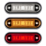 Truck LED 12/24V compact low-profile vehicle marker lamp in white, amber, red; screw mount, 100x33x17 mm, 0.3W/0.6W