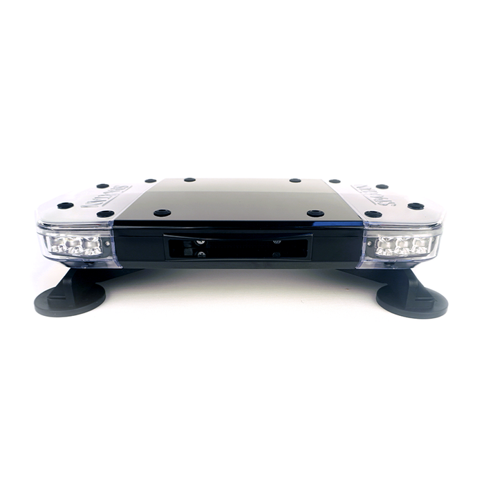 Redtronic SpartanX 24 LED R65 Magnetic Lightbar with Integrated Siren (Blue with Clear Lens)