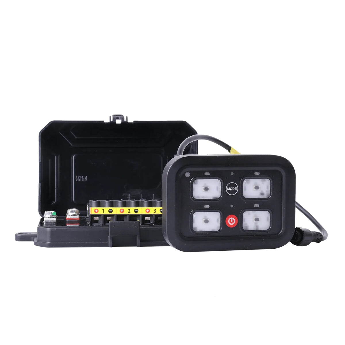 TRALERT® 4-PAD LED Lighting Switch Panel with Smartphone App Control – 4-Button, 12/24V, ECE R10