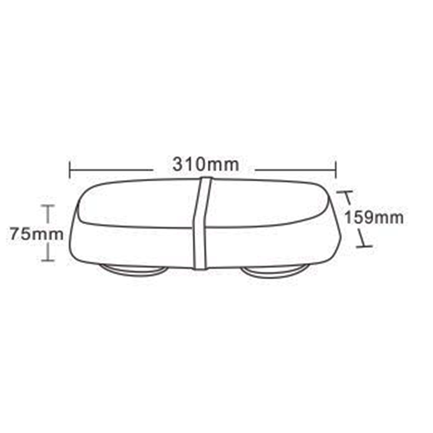 112 Series Mini LED Lightbar – R65 Approved Amber Warning Light with Magnetic Mount - 12/24V