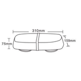 112 Series Mini LED Lightbar – R65 Approved Amber Warning Light with Magnetic Mount - 12/24V