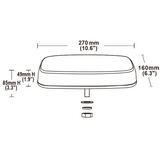 114 Series Mini LED Lightbar – R65 Approved Amber Warning Light with Single Bolt Mount - 12/24V