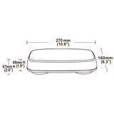 114 Series Mini LED Lightbar – R65 Approved Amber Warning Light with Magnetic Mount - 12/24V