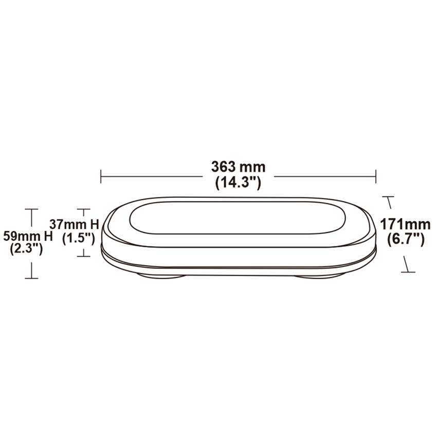 117 Series Mini LED Lightbar – R65 Approved Warning Light with Magnetic Mount - 12/24V