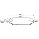 117 Series Mini LED Lightbar – R65 Approved Warning Light with Magnetic Mount - 12/24V