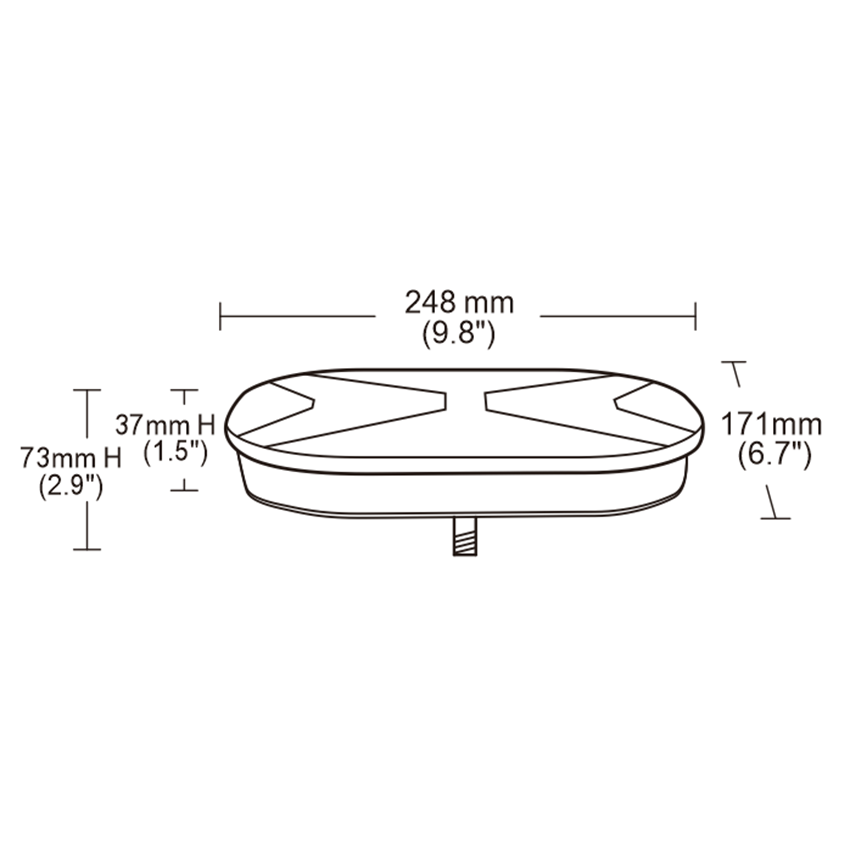 138 Series Smoked Mini LED Lightbar – R65 Approved Amber Warning Light with Single Bolt Mount - 12/24V