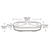 138 Series Mini LED Lightbar – R65 Approved Amber Warning Light with Magnetic Mount - 12/24V