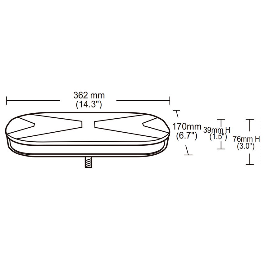 139 Series Smoked Mini LED Lightbar – R65 Approved Warning Light with Single Bolt Mount - 12/24V
