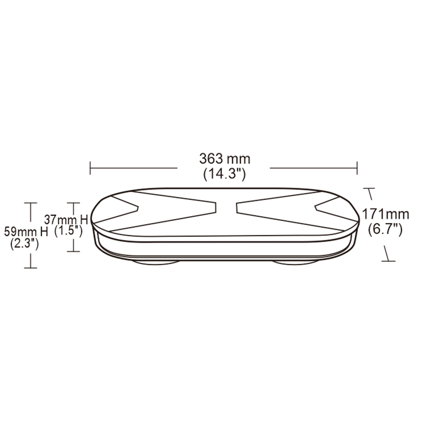 139 Series Mini LED Lightbar – R65 Approved Warning Light with Magnetic Mount - 12/24V