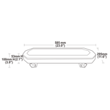 156 Series Smoked LED Lightbar 600mm – R65 Approved Amber Warning Light with Bolt Mount 9–30V