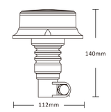 231 Series Compact Low Profile 12/24V LED Flashing Beacon - Flexi DIN